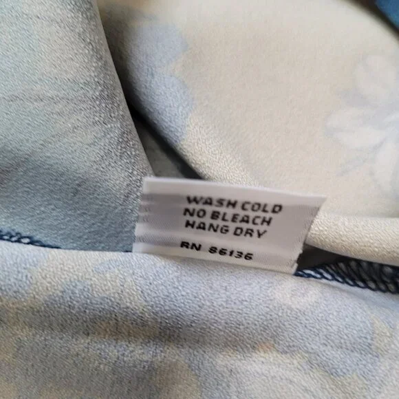 Bryn Walker Women Blouse Shirt Top Large Long Sleeve Button Floral Brown - Picture 9 of 9